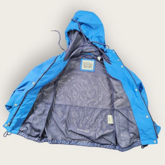 Levi's Wind Breaker Juniors Sz S Mesh Lined Hooded Full Zip/Snap Colorblock - Picture 4 of 9